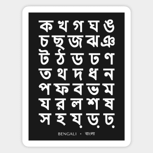 Bengali Alphabet Chart, Bold Bangla Language Chart - Black Magnet